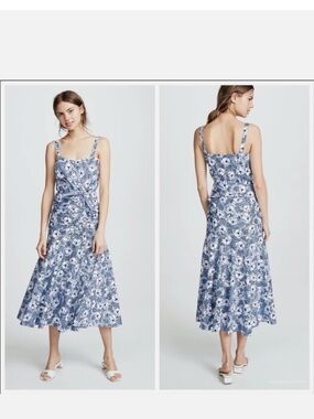 Veronica Beard Marena Floral Midi Dress size 4